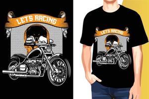 Motorrad-Liebhaber-T-Shirt-Design-Vektor-Vorlagen zum Drucken bereit vektor