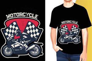 Motorrad-Liebhaber-T-Shirt-Design-Vektor-Vorlagen zum Drucken bereit vektor