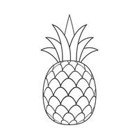 Ananas-Linie-Icon-Design isoliert. für Ihre Gestaltung vektor