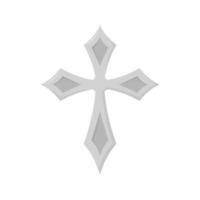 christliches Kreuz isoliert auf weißem Hintergrund vektor