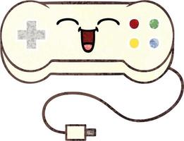 Cartoon-Gamecontroller im Retro-Illustrationsstil vektor