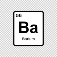 kemisk element barium . vektor illustration