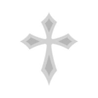 christliches Kreuz isoliert auf weißem Hintergrund vektor