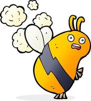 Cartoon fliegende Biene vektor