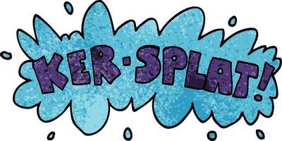 Cartoon-Doodle-Wortlaut Ker Splat vektor