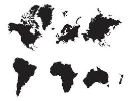 Teile der Weltkarte. Vektor-Illustration. vektor