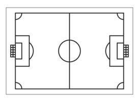grundläggande fotboll jord planen översikt design. vektor illustration