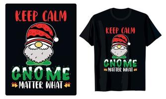 Frohe Weihnachten Gnome Designs für T-Shirt, Banner, Karten, Dekoration, Becher, etc vektor