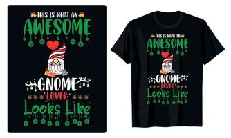 Frohe Weihnachten Gnome Designs für T-Shirt, Banner, Karten, Dekoration, Becher, etc vektor