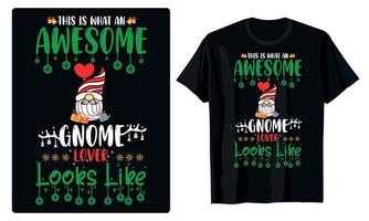 Frohe Weihnachten Gnome Designs für T-Shirt, Banner, Karten, Dekoration, Becher, etc vektor