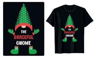 Frohe Weihnachten Gnome Designs für T-Shirt, Banner, Karten, Dekoration, Becher, etc vektor