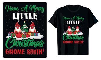 Frohe Weihnachten Gnome Designs für T-Shirt, Banner, Karten, Dekoration, Becher, etc vektor