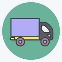 Icon-LKW. geeignet für Automobilsymbol. Farbe Mate-Stil. einfaches Design editierbar. Design-Vorlagenvektor. einfache Abbildung vektor