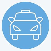 Symbol-Taxi. geeignet für Automobilsymbol. blaue augen stil. einfaches Design editierbar. Design-Vorlagenvektor. einfache Abbildung vektor