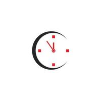 Uhr-Symbol-Vektor-Illustration-Design-Vorlage vektor