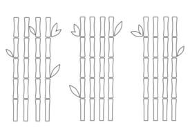 bambusdesignillustration lokalisiert auf transparentem hintergrund vektor