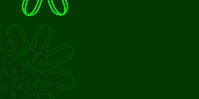 ljusgrön vektor doodle textur med blommor.