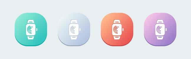 Smartwatch solides Symbol im flachen Design-Stil. intelligente uhr unterzeichnet vektorillustration. vektor