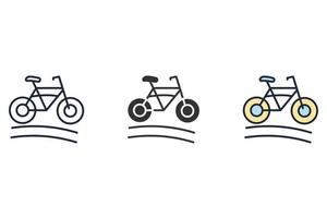 Fahrradsymbole symbolen Vektorelemente für das Infografik-Web vektor