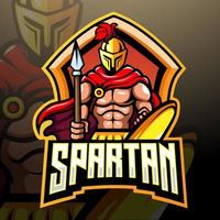 spartansk maskot. esport logotyp design vektor