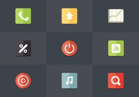 Free Flat Icon Set 06 Vektor