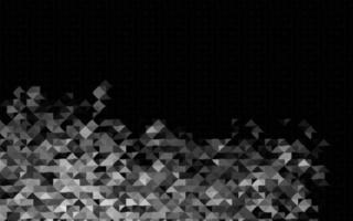 dunkelsilberne, graue Vektorvorlage mit Kristallen, Dreiecken. vektor