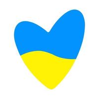 be för ukraina tecken. hand dragen hjärta ikon med färger av ukrainska flagga isolerat på vit bakgrund. kris i ukraina. sluta krig i ukraina och stanna kvar stark ukrainska. ukraina flagga hjärta begrepp. vektor