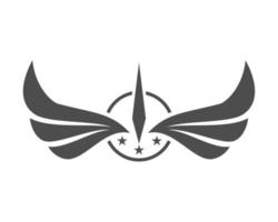 vektor illustration av en vinge tecken symbol. kan vara Begagnade för något relaterad till flygande, flyg, superhjälte, frakt, kurir tjänster