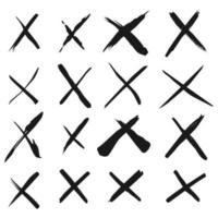 handgezeichnetes gekritzel falsche markierungen. x-Symbol-Logo. Vektor-Illustration vektor