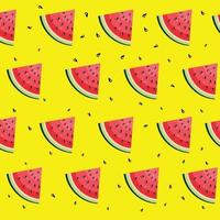 vattenmelon tecknad serie mönster bakgrund vektor