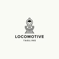 zug lokomotive logo symbol design vorlage flache vektorillustration vektor