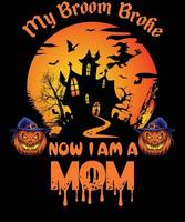mamma t-shirt design för halloween vektor