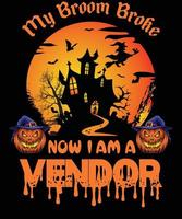 Anbieter-T-Shirt-Design für Halloween vektor
