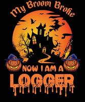 logger t-shirt design för halloween vektor