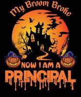 rektor t-shirt design för halloween vektor
