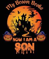 son t-shirt design för halloween vektor