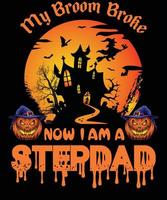 styvpappa t-shirt design för halloween vektor