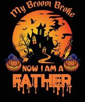 Vater-T-Shirt-Design für Halloween vektor