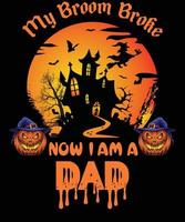 Papa-T-Shirt-Design für Halloween vektor