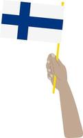 finland flagga vektor hand ritad, eur vektor hand dragen