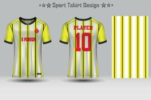 Fußballsport Jersey Mockup abstraktes geometrisches Muster T-Shirt Design vektor