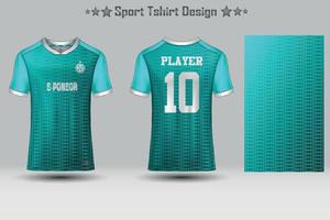 Fußballsport Jersey Mockup abstraktes geometrisches Muster T-Shirt Design vektor