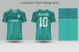 Fußballsport Jersey Mockup abstraktes geometrisches Muster T-Shirt Design vektor