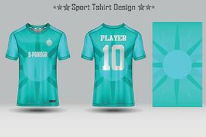 Fußballsport Jersey Mockup abstraktes geometrisches Muster T-Shirt Design vektor