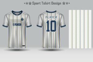 Fußballsport Jersey Mockup abstraktes geometrisches Muster T-Shirt Design vektor