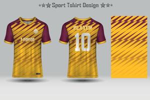 Fußballsport Jersey Mockup abstraktes geometrisches Muster T-Shirt Design vektor