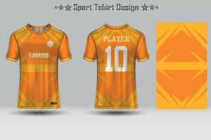 Fußballsport Jersey Mockup abstraktes geometrisches Muster T-Shirt Design vektor