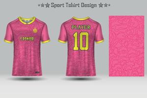 Fußballsport Jersey Mockup abstraktes geometrisches Muster T-Shirt Design vektor