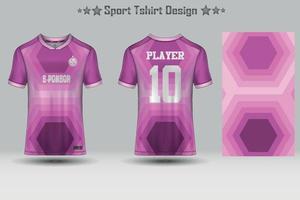 Fußballsport Jersey Mockup abstraktes geometrisches Muster T-Shirt Design vektor