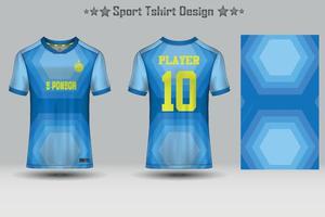 Fußballsport Jersey Mockup abstraktes geometrisches Muster T-Shirt Design vektor